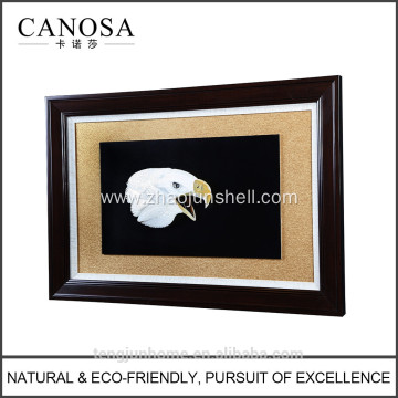 CANOSA shell hand engarving 3D eagle head Wall Picture frame